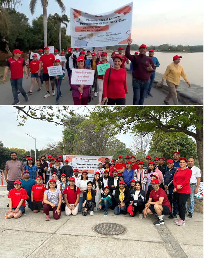 पीजीआईएमईआर, चंडीगढ़ में न्यूरोएनेस्थेसिया यूनिट ने वॉकथॉन इवेंट के साथ सिर की चोट और रोकथाम पर जागरूकता बढ़ाई
